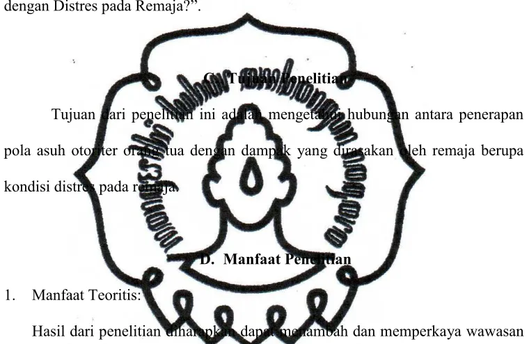 gambaran mengenai kondisi distres yang dialami sebagai akibat dari pola