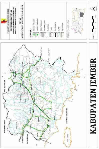 Gambar 4. 1 Peta Administrasi Kabupaten Jember