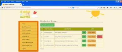 Gambar 4.10 Halaman e-learning (area belajar) 