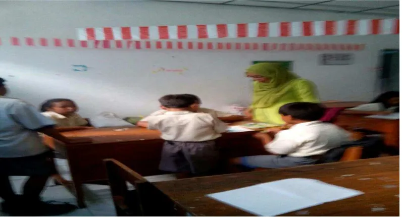 Gambar 5. Ujian 1 praktik mengajar terbimbing di kelas II. 