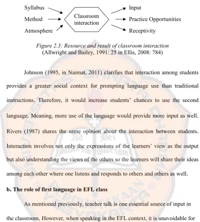 Figure 2.3: Resource and result of classroom interaction