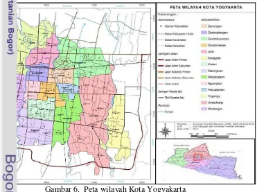 Gambar 6.  Peta wilayah Kota Yogyakarta 
