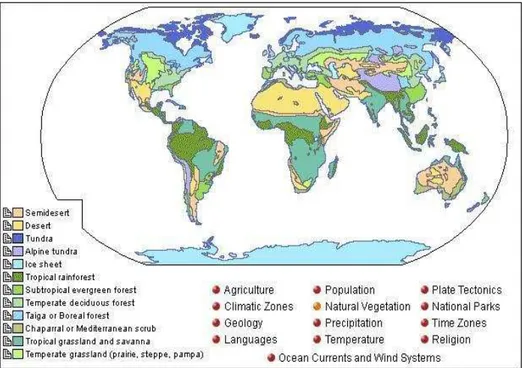 Gambar Peta Persebaran Tumbuhan Dunia 
