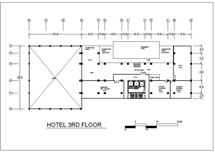 Gambar 5.14 Denah lantai 4-12 hotel 