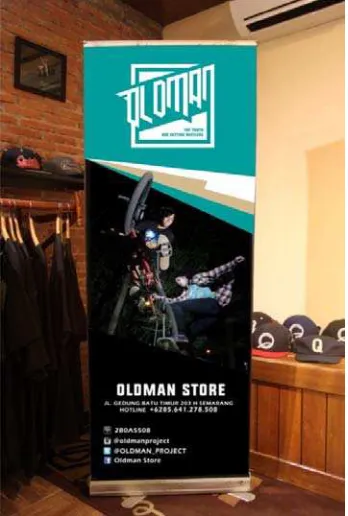 Gambar 17. Sticker Besar Kaca Depan Oldman Store 