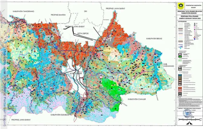 Gambar 13. Rencana Tata Ruang Wilayah Kabupaten Bogor sampai dengan Tahun 2025 
