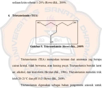 Gambar 5. Trietanolamin (Rowe dkk., 2009) 
