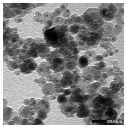 Gambar 1. Hasil XRD Nanopartikel Fe 3O4 [7]