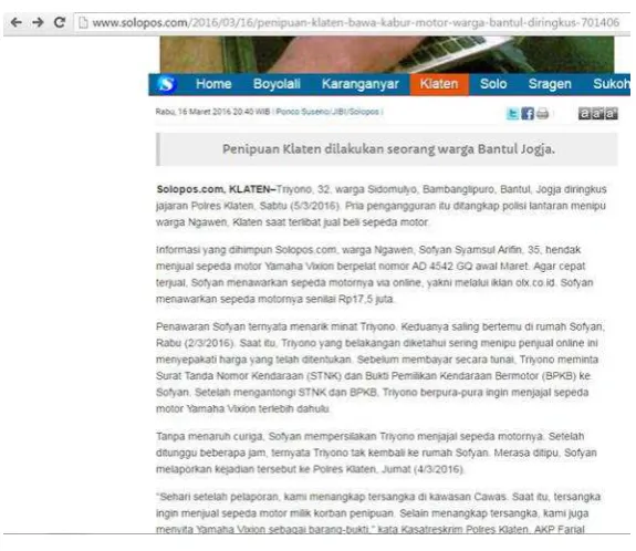 Gambar 1.1 Kasus penipuan 