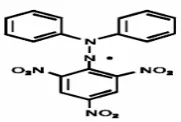 Gambar 1.  Struktur Molekul DPPH ( 2,2-diphenyl-1-picrylhydrazyl)  