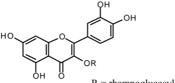 Gambar 4. Struktur Rutin (quercetin-3-rhamnosylglucoside)  