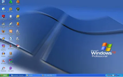 Gambar 5.1 Halaman Tampilan antar muka Sistem Operasi Windows XP 