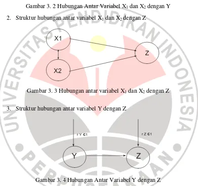 Gambar 3. 2 Hubungan Antar Variabel X1 dan X2 dengan Y 