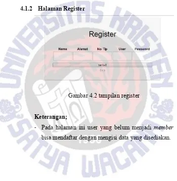 Gambar 4.2 tampilan register 