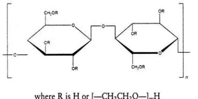 Gambar 7. Struktur Molekul Hidroksietil Selulosa (Rowe dkk., 2006)