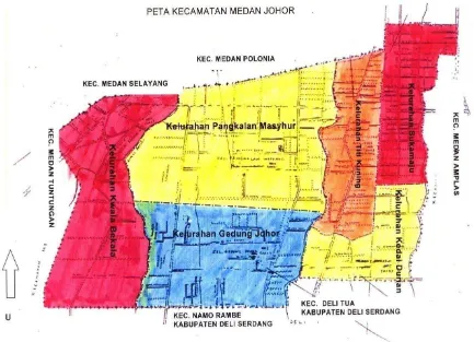 Gambar 4.1 Peta Kecamatan Medan Johor 