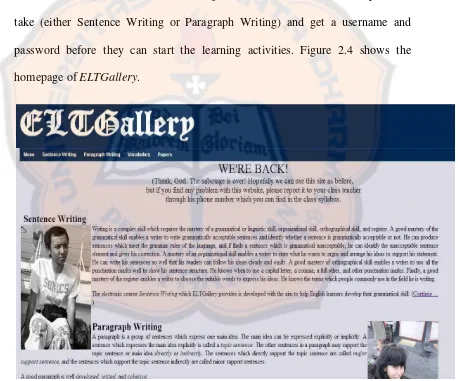 Figure 2.4. ELTGallery‟s homepage