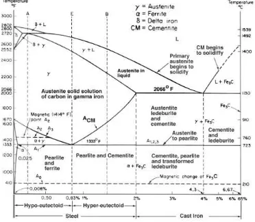 Gambar 5. Diagram Keseimbangan Fasa Fe-C 