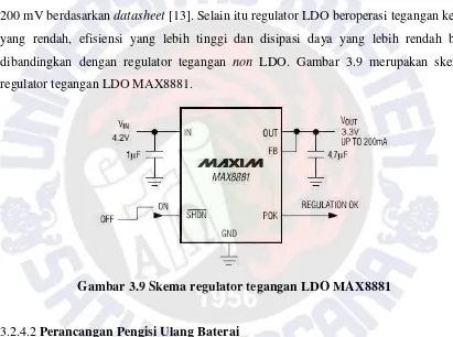 Gambar 3.9 Skema regulator tegangan LDO MAX8881 