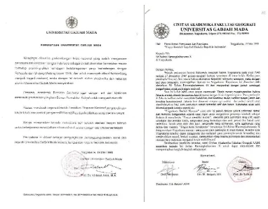 Gambar 1. Surat Pernyataan Sikap UGM dalam Reformasi  