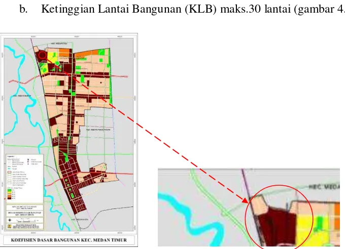 Gambar 4.3 Rencana Koefisien Dasar Bangunan Kecamatan Medan Timur 