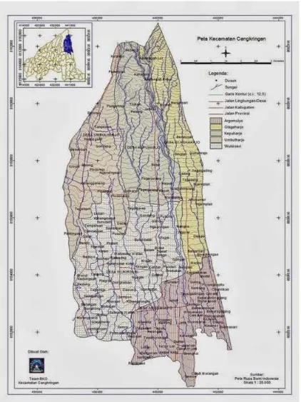 Gambar 1. Peta Kecamatan Cangkringan (Sumber: Kecamatan Cangkringan). 
