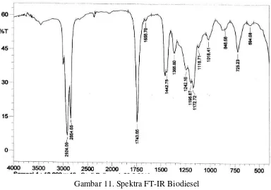 Gambar 11. Spektra FT-IR Biodiesel 