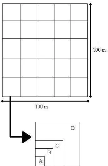 Gambar 1. Plot Pengamatan Analisis Vegetasi 