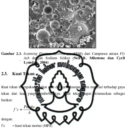 Gambar 2.3. Scanning Electron Microscopy (SEM) dari Campuran antara Fly 