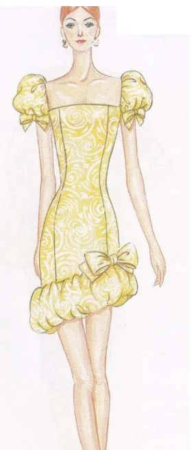 Gambar 8: Princess seam dress (Sumber: 100 dresses (2011:42)) 