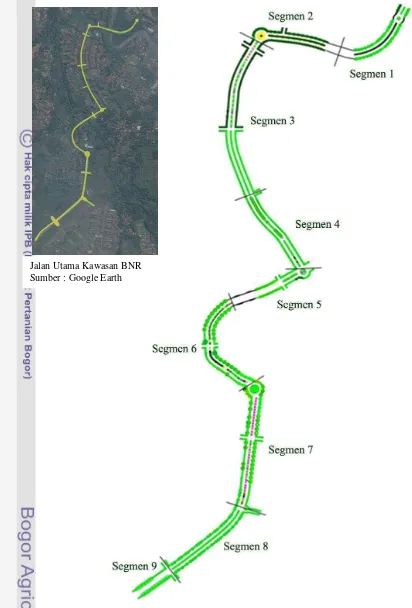 Gambar 4.  Peta Jalan Utama Kawasan Permukiman Bogor Nirwana Residence 