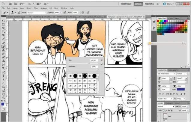 Gambar 12. Pemberian Balon Percakapan 