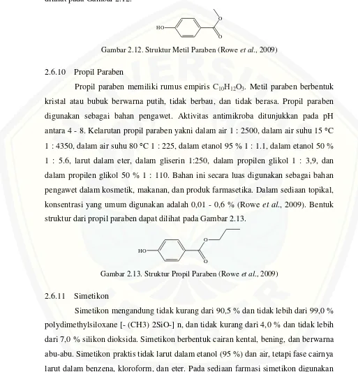 Gambar 2.12. Struktur Metil Paraben (Rowe et al., 2009) 
