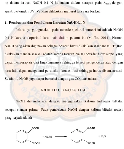 Gambar 5. Reaksi kalium biftalat dengan NaOH 