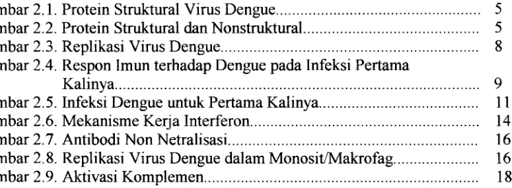 Gambar 2.1. Protein Struktural Virus Dengue5Gambar 2.2. Protein Struktural dan Nonstruktural5Gambar2.3