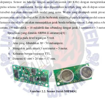Gambar 2.2. Sensor Jarak SRF04[6] 