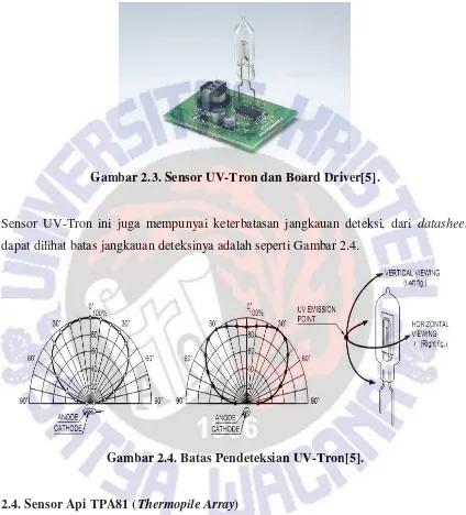 Gambar 2.3. Sensor UV-Tron dan Board Driver[5]. 
