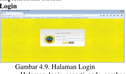 Gambar 4.9. Halaman Login 