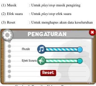 Gambar 9. Tampilan Halaman Pengaturan