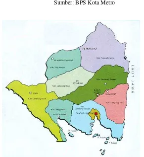 Gambar III: Peta Provinsi Lampung 