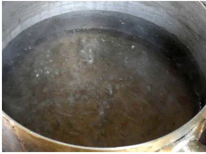 Gambar 14. Uji masak air dengan briket blotong 