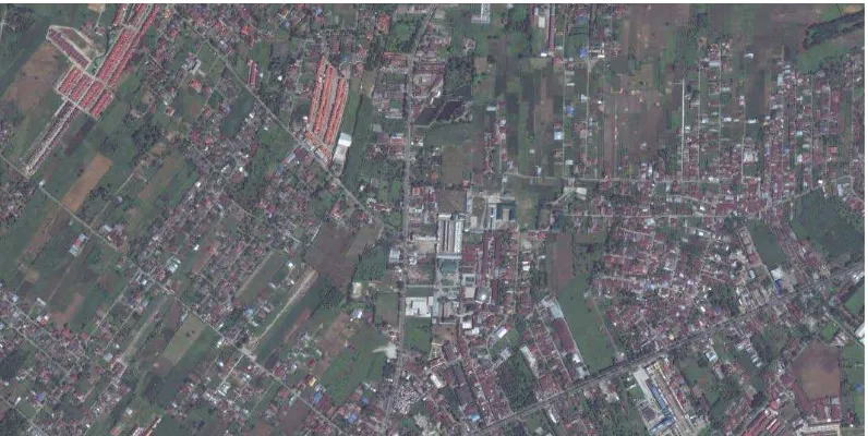 Gambar 3. Citra Ikonos Kecamatan Medan Tuntungan  Sumber : Bing Maps, 2014 