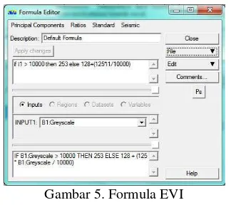 Gambar 5. Formula EVI 