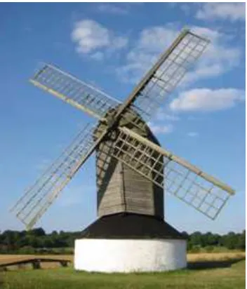 Gambar 2.1 Windmills kuno terletak di pulau Inggris  (Sumber: Mathew Sathyajith [4], hal 3) 