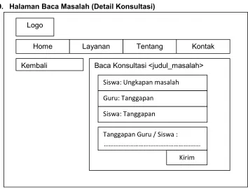 Gambar 19. User Interface - Halaman Konsultasi Siswa 