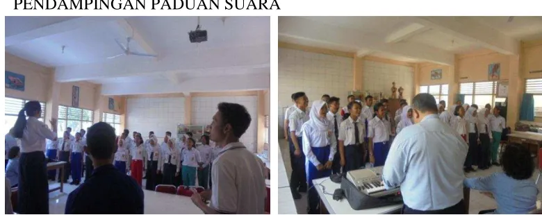 Gambar 1. Upacara bendera di sekolah  