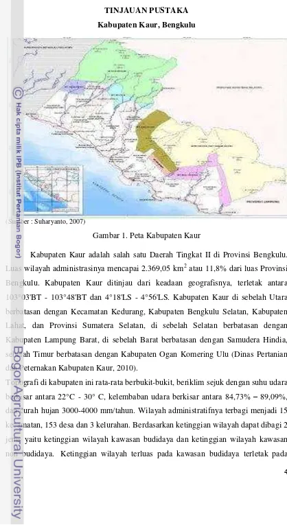 Gambar 1. Peta Kabupaten Kaur 