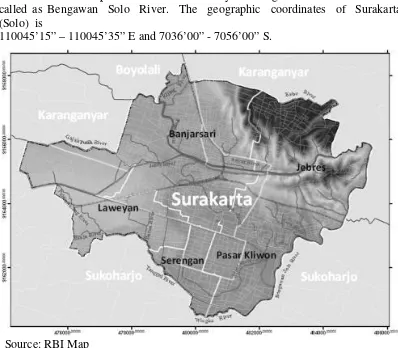Figure 2. Central Java Province and Surakarta City 