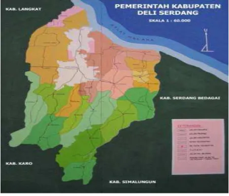 Gambar 2.1 Peta Vektor wilayah Kabupaten Deli Serdang 