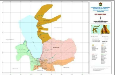 Figure 4. Map of Administration and Area of Palu City 